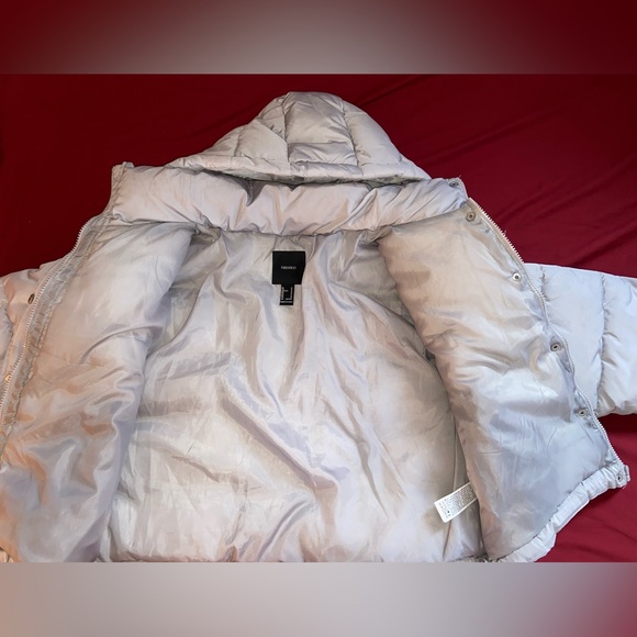 Women’s Grey short puffer coat size M (crop top) - Picture 3 of 6